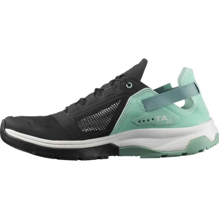 Tenis Senderismo Salomon Tech Amphib 4 Mujer Negros Verdes | MX WOZG670